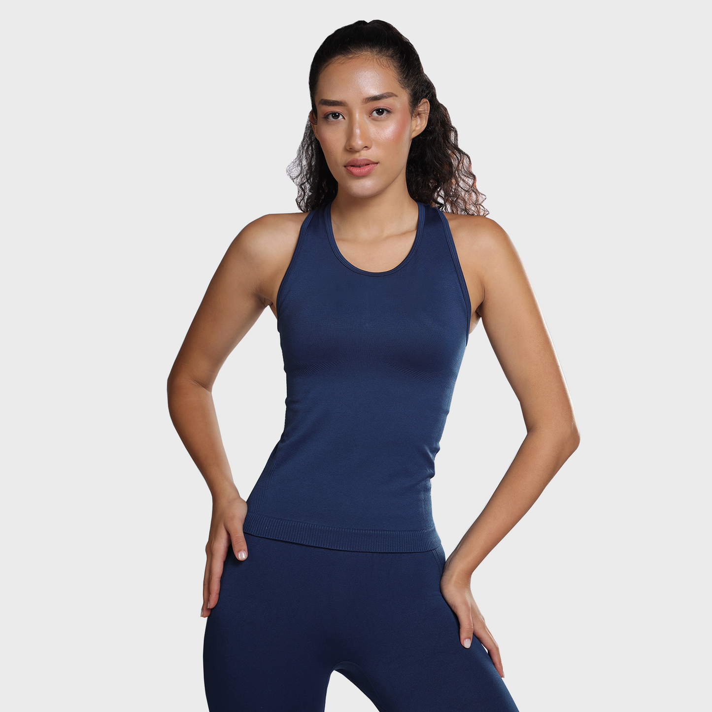 Luna Seamless Tank - Eclipse Blue
