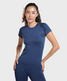 Aria Seamless Tee - Eclipse Blue