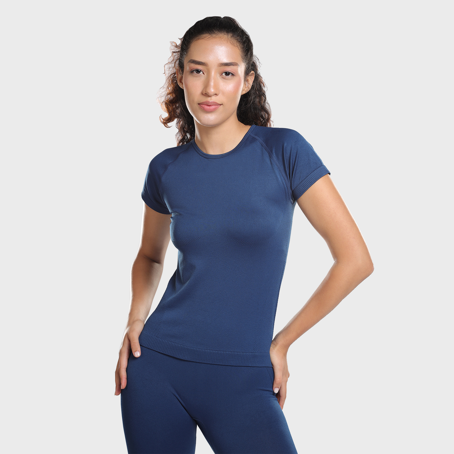Aria Seamless Tee - Eclipse Blue
