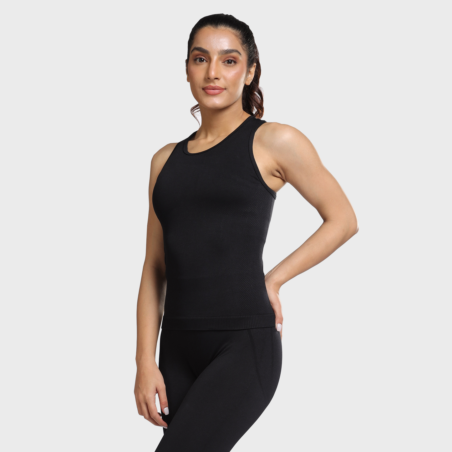 Luna Seamless Tank - Black