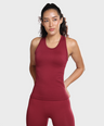 Luna Seamless Tank - Berry Red