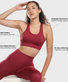 Astrid Performance Sports Bra - Berry Red