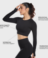 Celeste Long Sleeve Top - Black