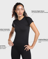 Aria Seamless Tee - Black
