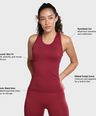 Luna Seamless Tank - Berry Red
