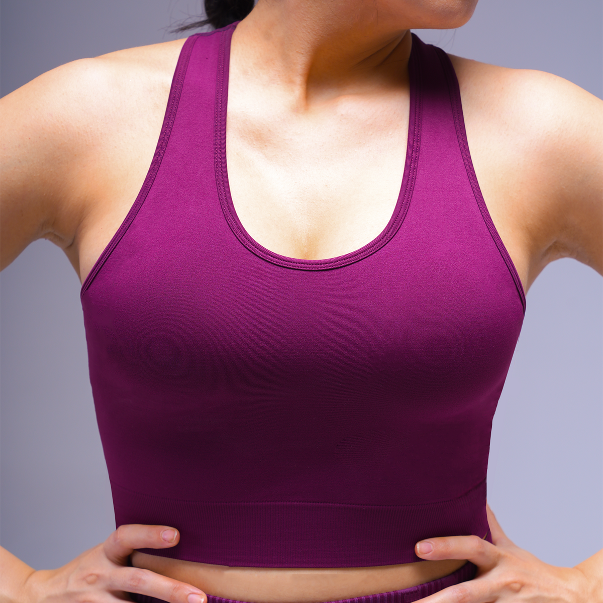 Apex Tank Top With Built-In Bra - Deep Plum