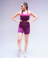 Apex Tank Top With Built-In Bra - Deep Plum